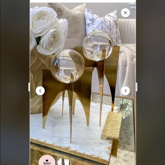 COPY - Nakasa Crystal Balls w/Stands Set of 2, Investment Decorative Pieces, NWT - Picture 6 of 10